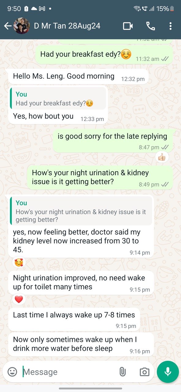 Customer WhatsApp testimonial