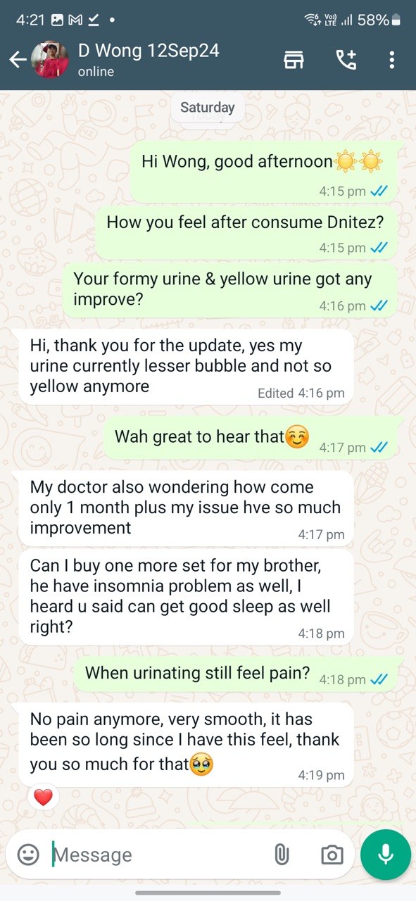 Customer WhatsApp testimonial