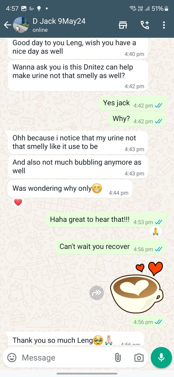 Customer WhatsApp testimonial